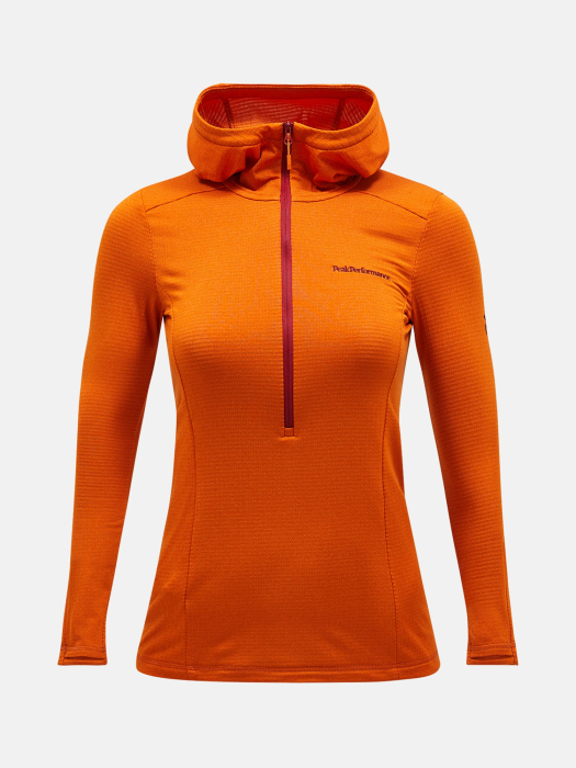 Women Light Hooded Fleece Half Zip Women Light Hooded Fleece Half Zip